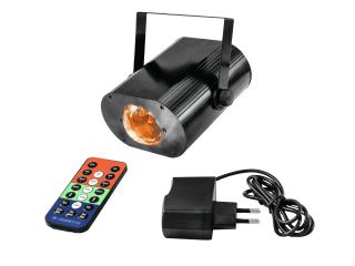 Eurolite LED H2O světelný efekt, 1x TCL RGB LED, IR (LED projektor vodní hladiny v RGB provedení.)