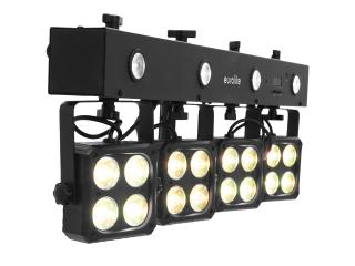 Eurolite LED KLS-180, světelný set (Světelná lišta 4x 4 LED QCL + 4x strobo LED CW, DM)