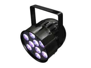 Eurolite LED PAR-56, 9x10W HCL, DMX, IR, černý (9x10W HCL, DMX, IR)