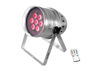 Eurolite LED PAR-64 Hypno, 7x12W HCL, krátký stříbrný (Eurolite LED PAR-64 Hypno, 7x12W HCL, krátký stříb)