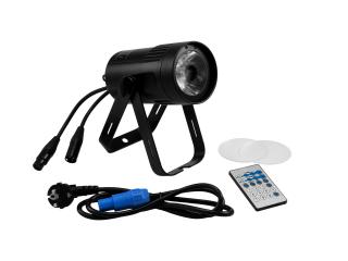 Eurolite LED PST-15 MK2 Spot reflektor, 1x15W WW, DMX, IR, černý (LED reflektor, DMX, IR, Frost filtry)