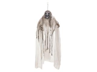 Halloween čarodějnice bílá, 170cm (Svítící oči, zvukové efekty, pohyby ramen)