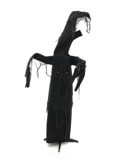 Halloween hýbající se černý strom, 110 cm. (Hlava a ruce se pohybují do rytmu zvuků)