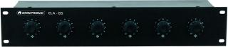 Omnitronic 6-ti zónový PA ovladač hlasitosti 5W stereo, černý (Stereo ovladač hlasitosti pro 6 zón)