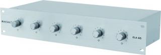 Omnitronic 6-ti zónový PA ovladač hlasitosti 5W stereo, stříbrný (Stereo ovladač hlasitosti pro 6 zón)