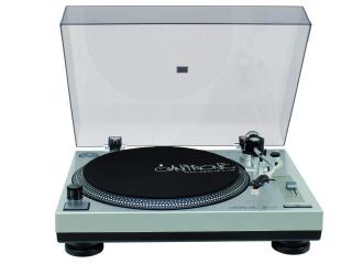 Omnitronic BD-1350, gramofon s řemínkovým pohonem, stříbrný (Nejlehčí DJ gramofon!)