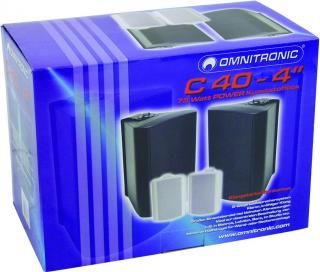 Omnitronic C-40, pasivní 4" reproboxy 35W, bílé, cena/pár (35W RMS, 8 Ohm, 4", cena za pár)
