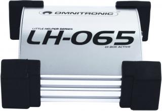 Omnitronic LH-065, aktivní DI-box (1x kombinovaný vstup Jack/XLR, 1x výstup XLR)