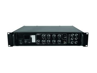 Omnitronic MPVZ-250.6P, 100V 6-zónový mixážní zesilovač, 250W, MP3 (100V 6-zónový mixážní zesilovač s MP3 přehrávačem)