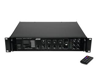 Omnitronic MPVZ-350.6P, 100V 6-zónový mixážní zesilovač, 350W, MP3 (100V 6-zónový mixážní zesilovač s MP3 přehrávačem)