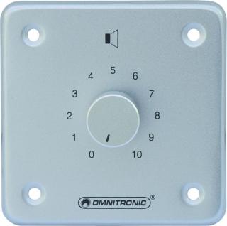Omnitronic PA ovladač hlasitosti 10W mono, stříbrný (PA ovladač hlasitosti s nouzovou prioritou 24V)