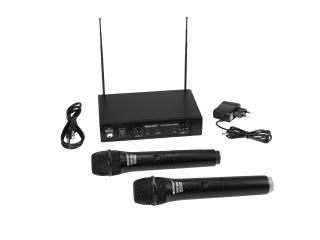 Omnitronic VHF-102, 2-kanálový bezdrátový mikrofonní set 209.80/205.75 MHz (Bezdrátový mikrofonní systém)
