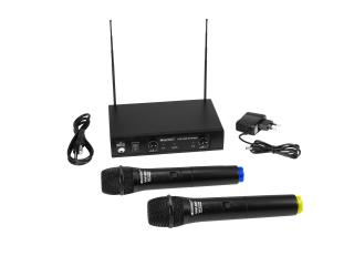 Omnitronic VHF-102, 2-kanálový bezdrátový mikrofonní set 214.35/201.60 MHz (Bezdrátový mikrofonní systém)
