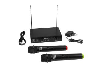 Omnitronic VHF-102, 2-kanálový bezdrátový mikrofonní set 215.85/207.55 MHz (Bezdrátový mikrofonní systém)