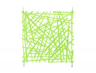 Paraván, vzor tyčinky, 29 x 29 cm, sada 4ks, zelená (Paraván, vzor tyčinky, 29 x 29 cm, sada 4ks, zelen)