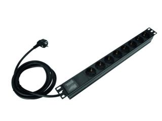 Prodlužovací kabel R-19-8 1U, černý (Attachable power distributor)