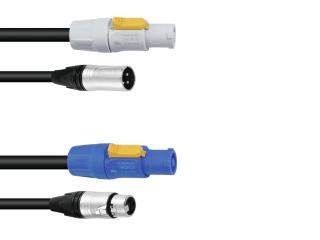 PSSO Combi cable DMX PowerCon/XLR 10m (High quality power DMX cable)