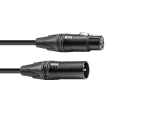 PSSO DMX kabel XLR 3-pinový, černý, 1,5m, konektory Neutrik (High-quality DMX cable)