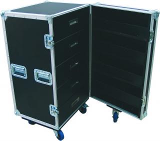 Roadinger TSF-1, univerzální racková skříň se zásuvkami a kolečky (Univerzální racková skříň se zásuvkami a kolečky)