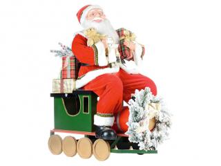 Santa s dárky, 90cm (Vánoční dekorace Santy)