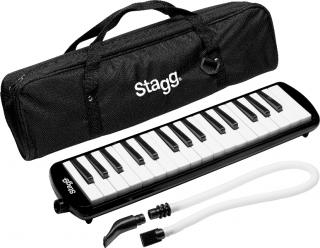Stagg MELOSTA32 BK, klávesová harmonika, černá (Klávesová foukací harmonika)