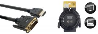 Stagg NVC10HAMDVIDM, propojovací kabel (Propojovací kabel HDMI - DVI-D, délka 10m)