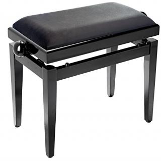 Stagg PB05 BKP SVBK, stolička ke klavíru (Černá lesklá / černý jemný samet)