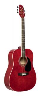 Stagg SA20D RED, akustická kytara typu Dreadnought (Akustická kytara typu Dreadnought)