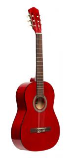 Stagg SCL50 3/4-RED, klasická kytara 3/4, červená (Klasická 3/4 kytara)