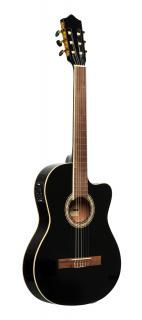 Stagg SCL60 TCE-BLK, elektroakustická klasická kytara 4/4, černá (Elektroakustická klasická kytara 4/4)
