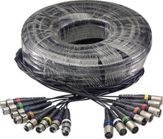 Stagg SML30/8XF8XM E (Vícežilový kabel, 8 x XLR samice/8 x XLR samec, 30)