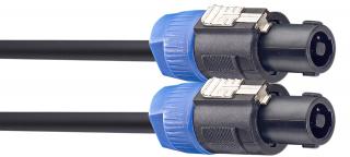 Stagg SSP10SS25, reproduktorový kabel Speakon - Speakon zástrčka, 10m (Reproduktorový kabel, speakon/speakon, 10 m, 14 GA)
