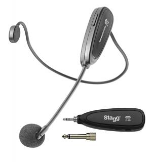 Stagg SUW 12H-BK, bezdrátový náhlavní mikrofonní set 2,4 GHz UHF (Bezdrátový náhlavní mikrofonní set 2,4GHZ UHF)