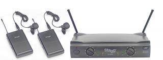 Stagg SUW 50 LL FH, 2-kanálový bezdrátový mikrofonní set 864.2 MHz / 864.7 MHz (2-kanálový bezdrátový mikrofonní set 864.2 MHz / 8)