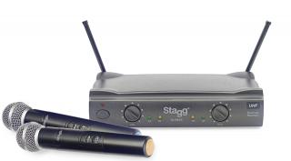 Stagg SUW 50 MM EG, UHF mikrofonní set 2 kanálový, 2x ruční mikrofon (UHF mikrofonní set 2 kanálový se dvěma ručními mik)