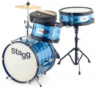 Stagg TIM JR 3/12B BL, dětská bicí sada, modrá (Včetně stoličky a paliček)