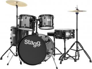 Stagg TIM120B BK, bicí sada, černá (Bicí sada včetně činelů)