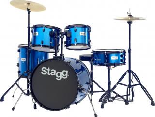 Stagg TIM120B BL, bicí sada, modrá (Sada bicích s činely)