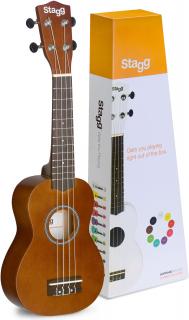 Stagg US NAT, sopránové ukulele s pouzdrem, přírodní (Sopránové ukulele, přírodní)
