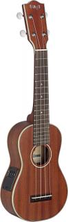 Stagg US80-SE, elektroakustické sopránové ukulele (Elektroakustické sopránové ukulele, celomasivní ma)