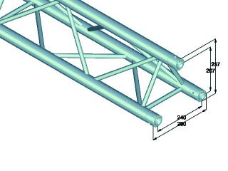 Trilock E-GL33 500 3-way cross beam (3-point truss system)