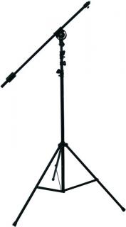 Výsuvný mikrofonní stativ černý max. výška 390 cm (Vysunout pěkně vysoko)