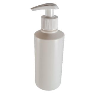 Láhve HDPE s dávkovací pumpičkou 250 ml (Bílá láhev s pumpou o dávce 1,25 ml)