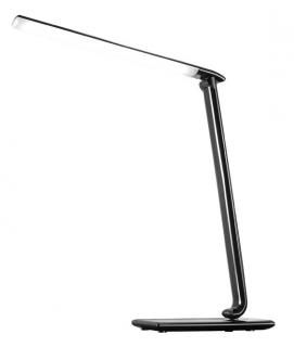 Solight LED stolní lampička,stmívatelná, 9W, volba teploty světla, USB, černý lesk