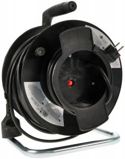 Solight prodlužovací přívod na bubnu 1 zásuvka černý 50m PB12