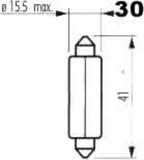 12V 15W SV8,5 15x41mm (AF3215)