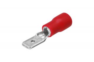 Kolík plochý 4,8 mm červený - balení 100 ks