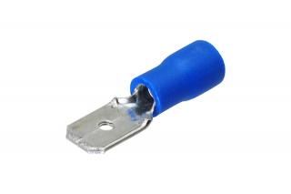 Kolík plochý 6,3 mm modrý - balení 10 ks (424210)