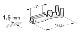 Konektor - dutinka 1,5mm pro vodič 1-1,5mm  (50253327, 183025-1)