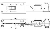 Konektor - dutinka 2,8mm MPC plochá pro vodič 1-2,5mm (Automotive Connectors RECEPTACLE CONTACT)